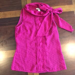 Banana republic red polka dot blouse